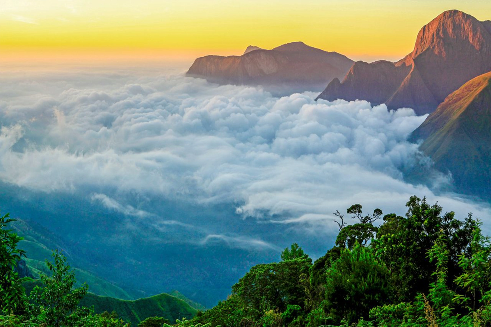 Munnar is a hill station in Kerala’s Idukki district, set high in the Western Ghats and renowned for its cool climate, rolling tea estates, and mountain scenery. Located around 1,600 meters above sea level, it is one of South India’s most famous nature destinations and a major center of tea cultivation.